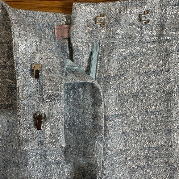 Romeo & Juliet Couture Blue and Silver Woven Tweed Shorts w/Pockets Small - Picture 5 of 8